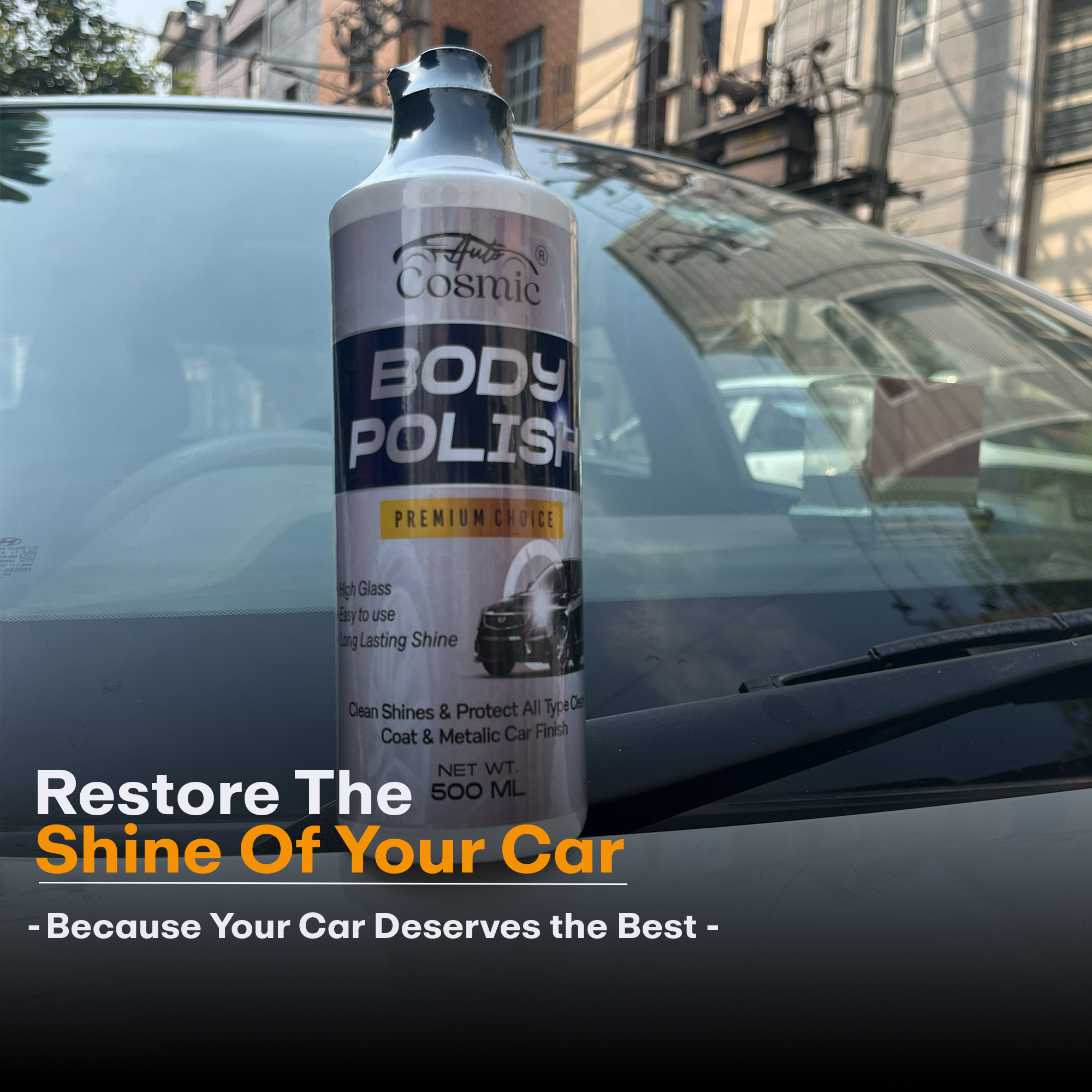 Auto Cosmic Body Polish – Premium High Gloss Car Polish for Paint Protection, Shine Enhancement & Surface Restoration (500ml)