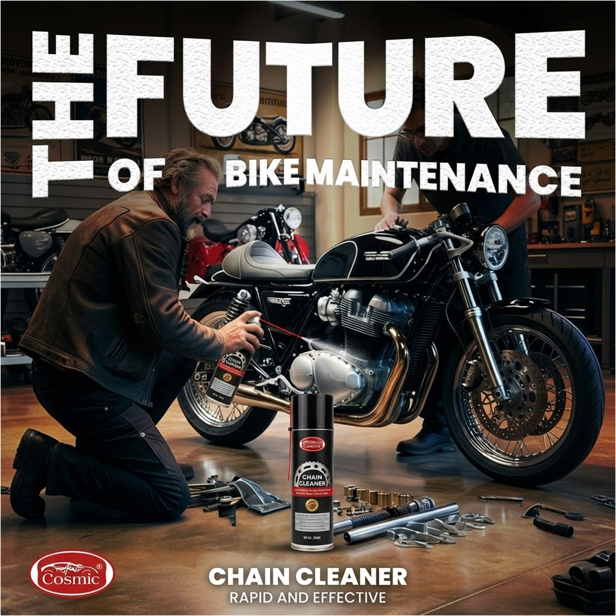 Auto Cosmic Chain Cleaner Spray – Fast-Acting Chain Degreaser & Dirt Remover for Motorcycles, Bicycles & Industrial Chains (500ml)