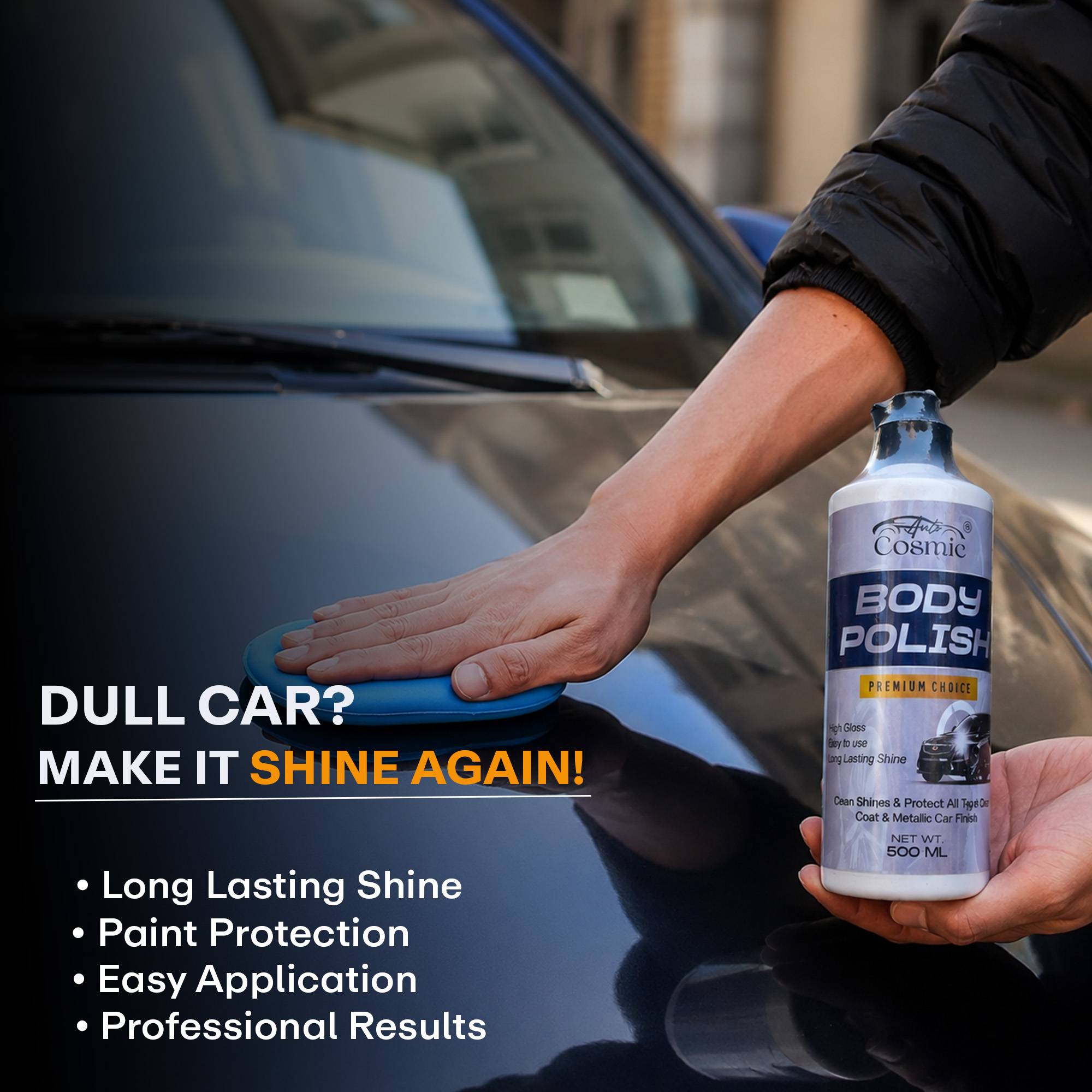 Auto Cosmic Body Polish – Premium High Gloss Car Polish for Paint Protection, Shine Enhancement & Surface Restoration (500ml)