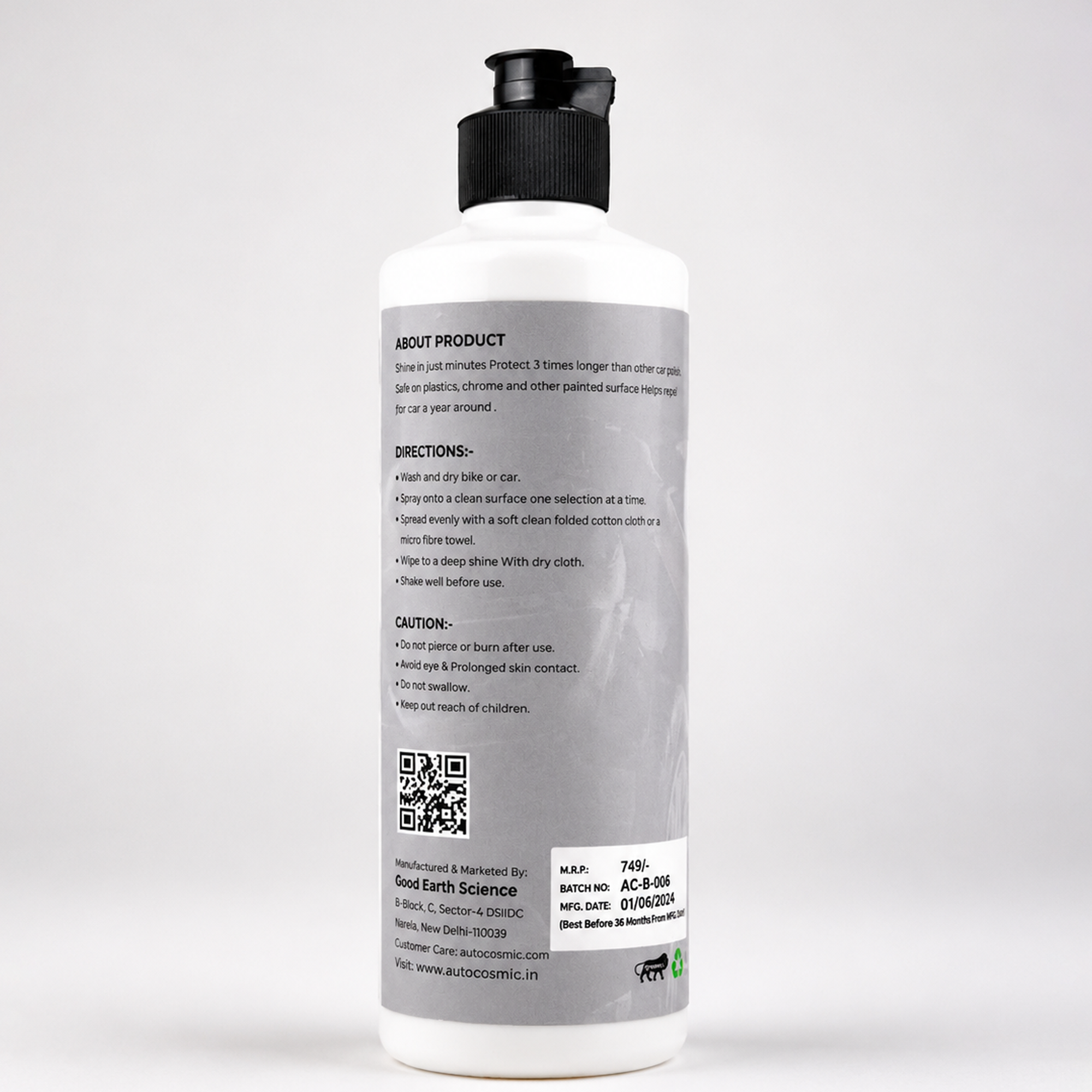 Auto Cosmic Body Polish – Premium High Gloss Car Polish for Paint Protection, Shine Enhancement & Surface Restoration (500ml)